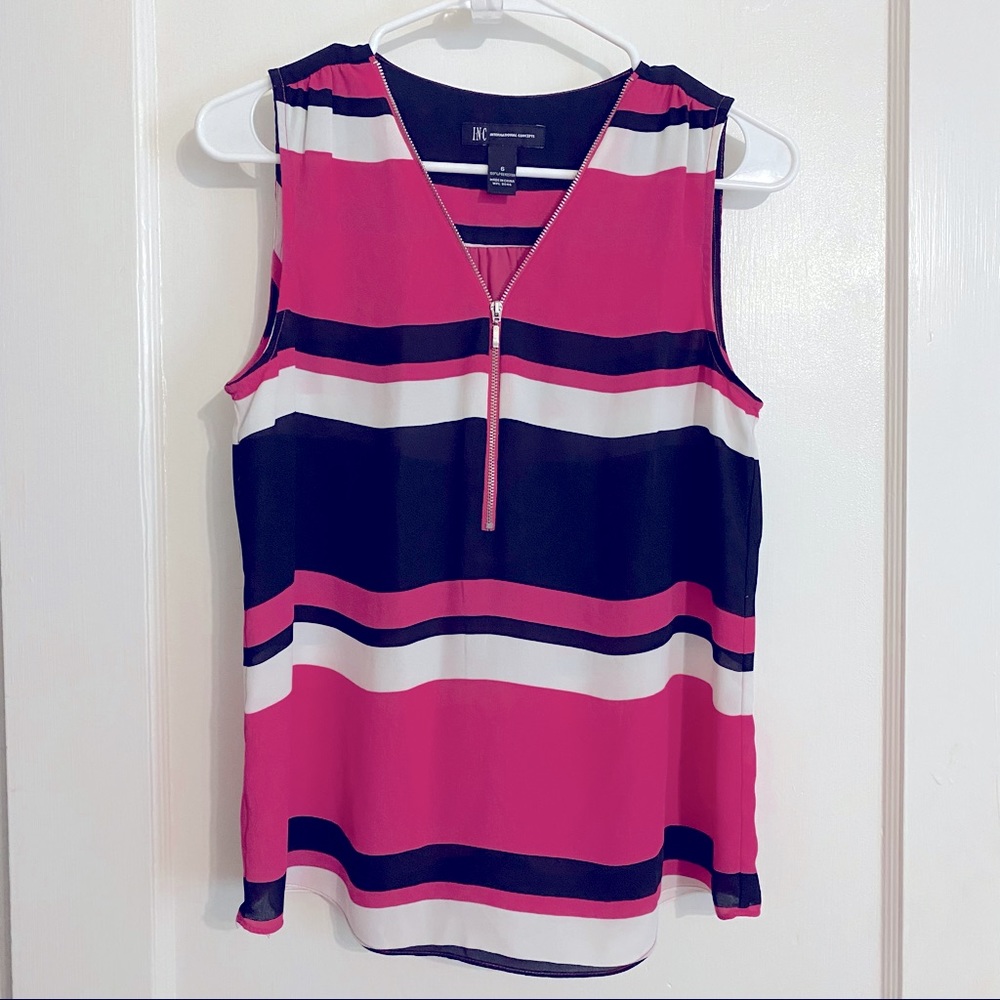 INC Sleeveless Blouse with Zipper